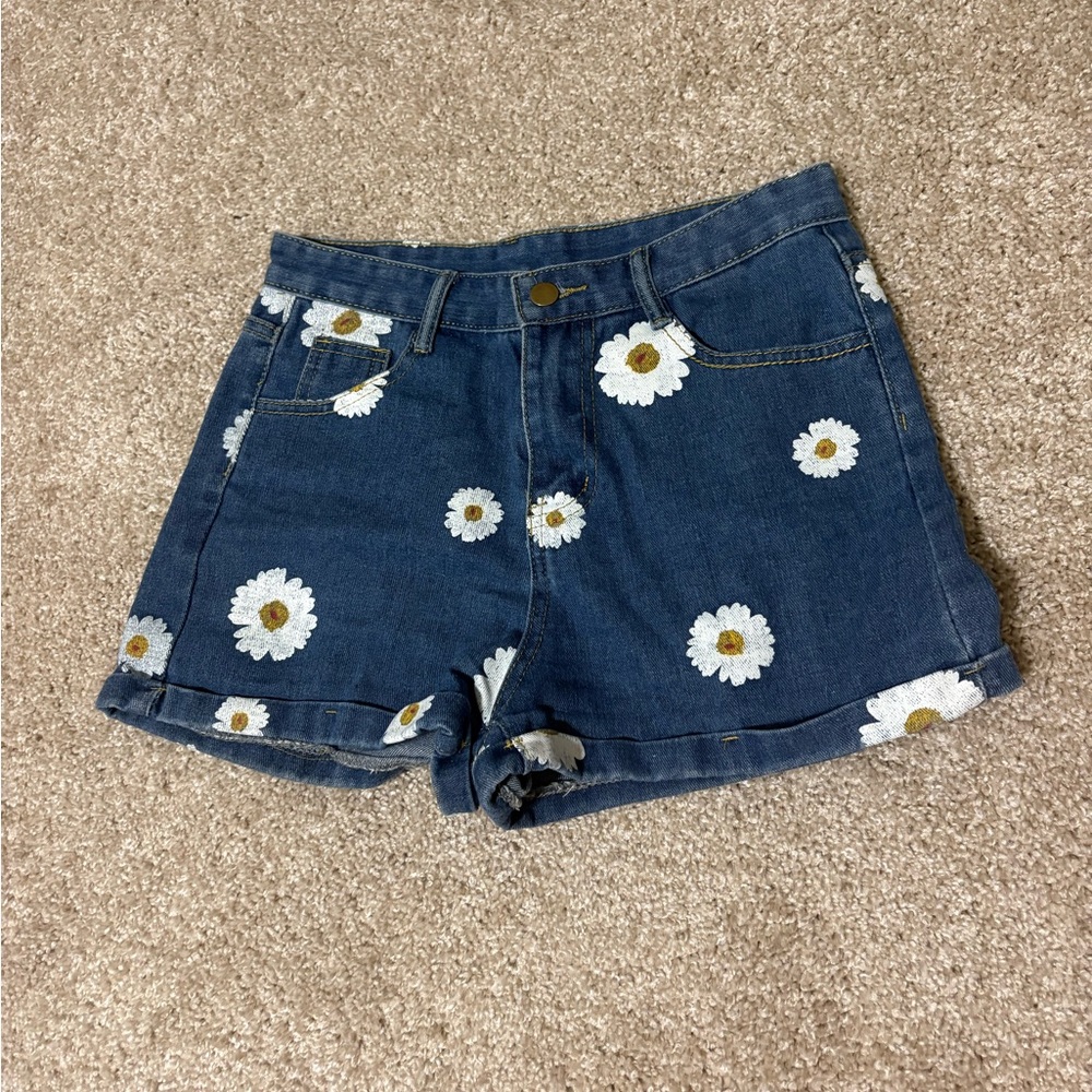 Floral Denim Women's Shorts
